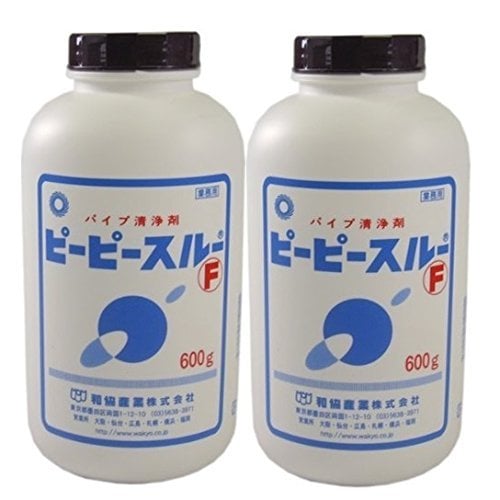 即日発送 和協産業 ピーピースルーＦ ２本セット（配管洗浄剤強力パイプクリーナー）［600ｇ×２本］
