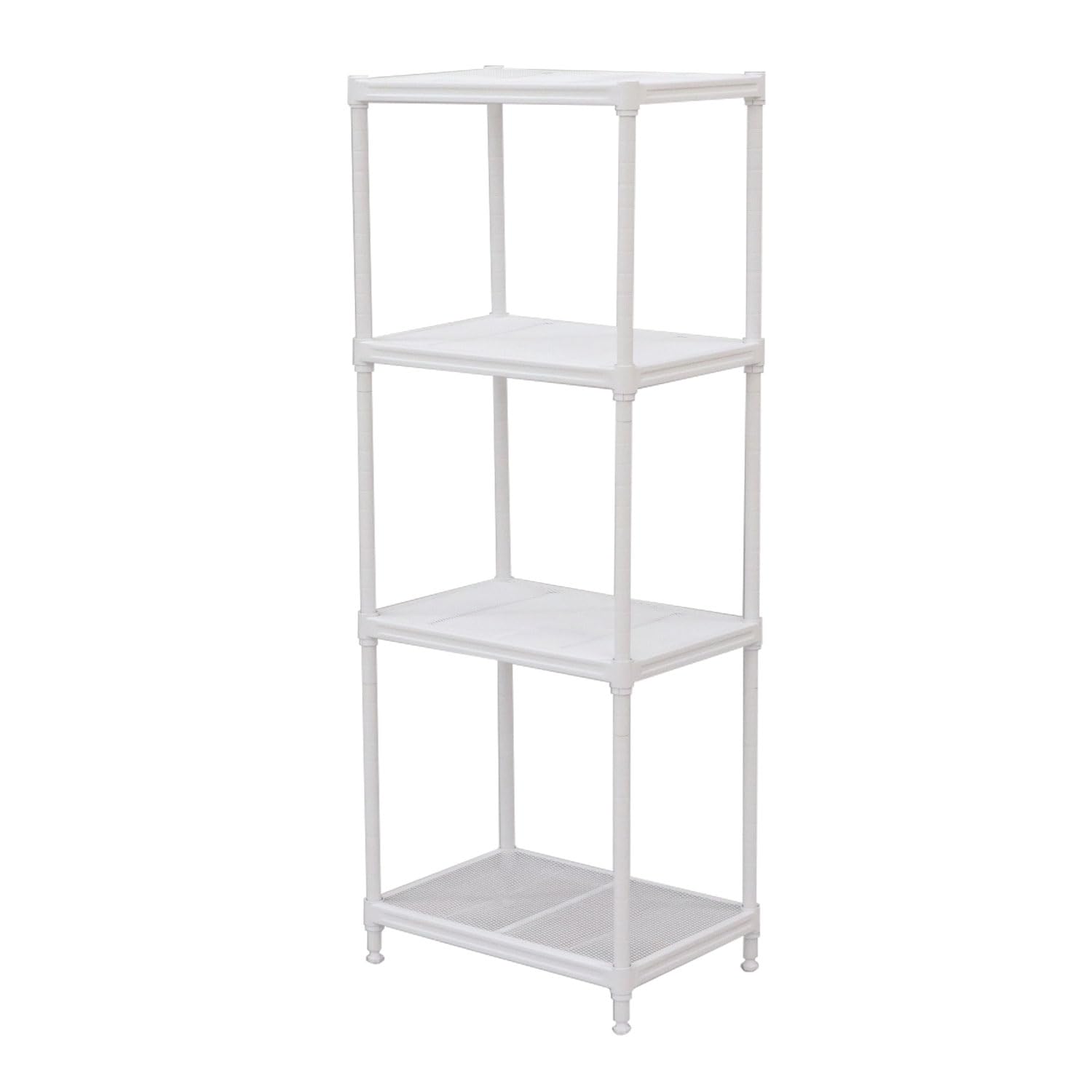 全国送料無料 エイアイテック(AITECH) スチールラック メッシュラック4段45 幅44cm 奥行30cm 高さ116cm ホワイト XMR-4412 WH