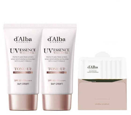 【正規品】ウォーターフル トーンアップ 日焼け止め SPF 50+ PA++++ 50ml x 2p + バランシング ヴィーガン ジェル クレンザー 15mlセット50ml1セット