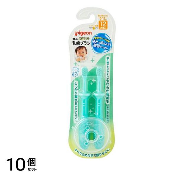 ピジョン 乳歯ブラシ レッスン段階3 12ヵ月頃から 2本入 10個セット