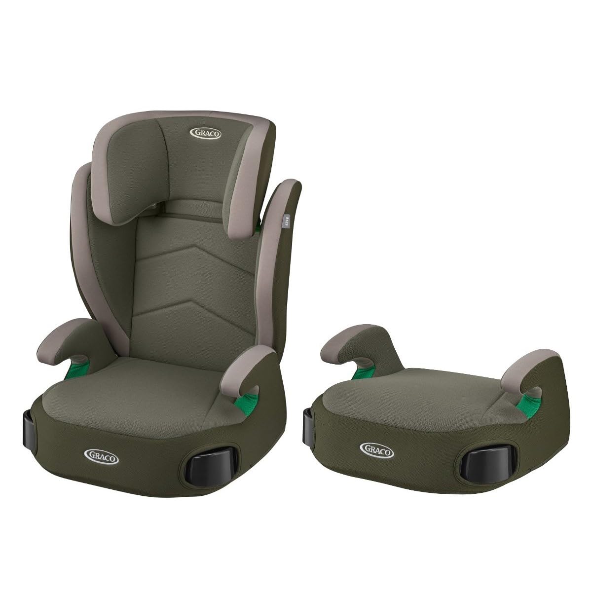 Graco(グレコ) ジュニアシート ブースターシート シートベルト固定 ジュニアプラスネクスト R129適合 3歳半頃～12歳頃まで カップホルダー付 背もたれ取り外し可 (フォレストカーキ) 21