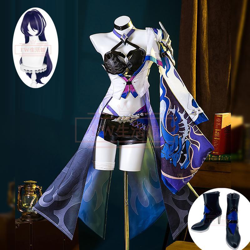 【新品開催 即納】崩壊：スターレイル ヨミ Acheron 黄泉 コスプレ衣装 ウィッグ 靴 コスチューム 演出服 アニメ ゲーム ハロウィン cosplay 変装