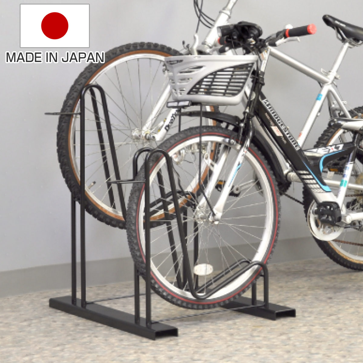自転車ラック 2台用 スタンド不要 自転車用 収納 ラック 自転車スタンド 日本製 メンテナンススタンド 省スペース 自転車立て 転倒防止