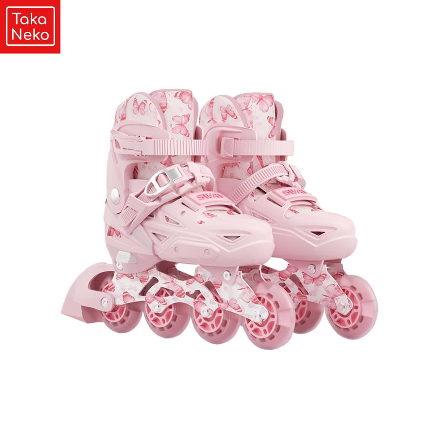 インラインスケート インラインシューズ ローラースケート 子供用 大人用 ジュニア キッズ 女の子 男の子 初心者向け 調節可能 発光 耐久 通気性 安全 静音 Inli