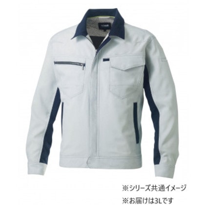 桑和 962 長袖ブルゾン 3Lサイズ シルバーグレー(22) SOWA