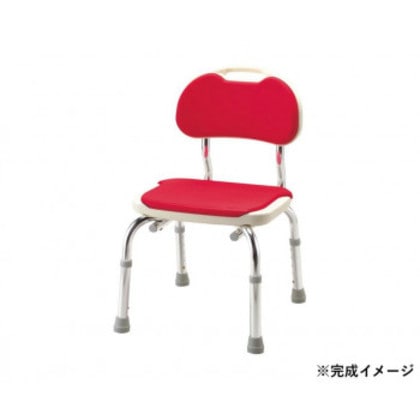 安寿 シャワーベンチ CPE-N 背付 536-302 レッド 220031 S0300