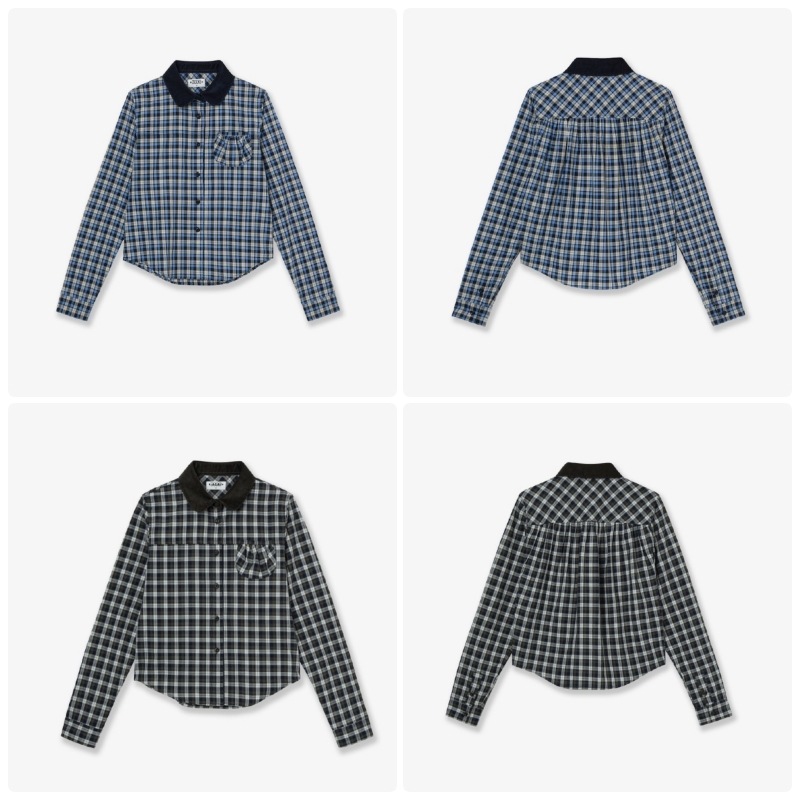 【aeae】 25FW ROUND POCKET CHECK SHIRTS : 2COLORS