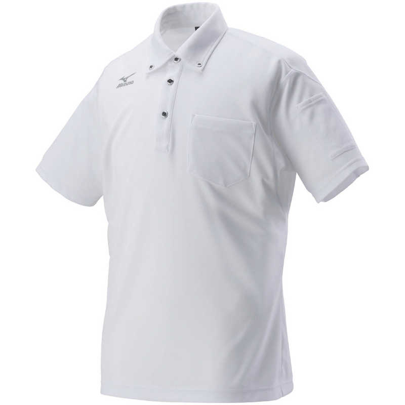 ミズノ　ワークボタンダウンポロシャツ半袖［ユニセックス］ 3XL-8 01：ホワイト　C2JA818001
