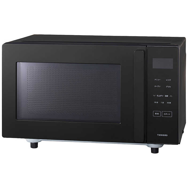 ツインバード　TWINBIRD　オーブンレンジ 16L フラット センサー付 コンパクトサイズ ブラック　DRE216