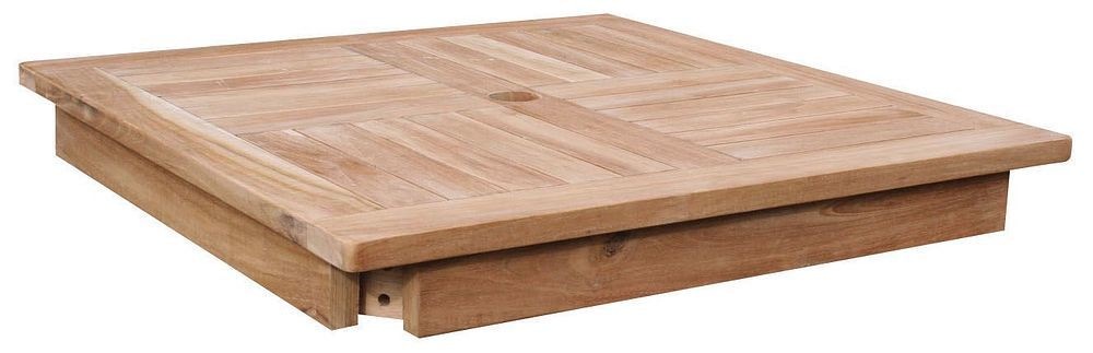ジャービス商事　天然木無垢材　コンビネーションテーブル用天板　正方形天板0606　36354　天板のみ　木製　組み合わせ自由　ガーデンテーブル部材