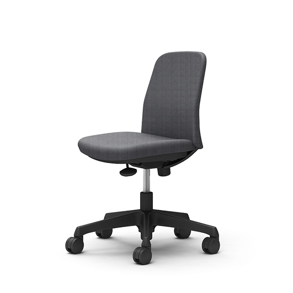 オカムラ CD13CR FM37 グレー Lives Entry Chair [オフィスチェア 肘無し 5本脚(コンパクトタイプ) ブラックボディ ウレタンキャスタータイプ]