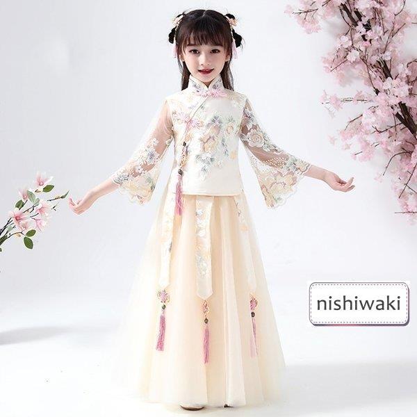 撮影 ステージ チャイナ服 中華国学服 中華服 コスプレ 舞台衣装 中国古代衣装 キッズ 可愛い かわいい 子供 女の子 チャイナドレス 中国古風 唐装漢服 漢服