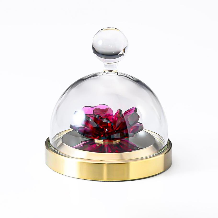 クリスタルフィギュア Garden Tales ローズ ガラス鐘 S 5619223 インテリア オブジェ 置物