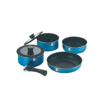 「ジャンヌ・エコール」着脱ハンドル鍋4点セット JE-123R