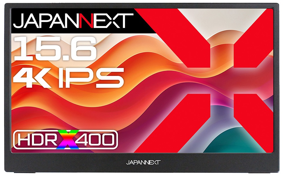 JAPANNEXTジャパンネクスト モバイル液晶ディスプレイ(15.6型/IPS(FFS)/4K UHD 3840×2160/60Hz/25ms)(ブラック) JNMDIPS156U
