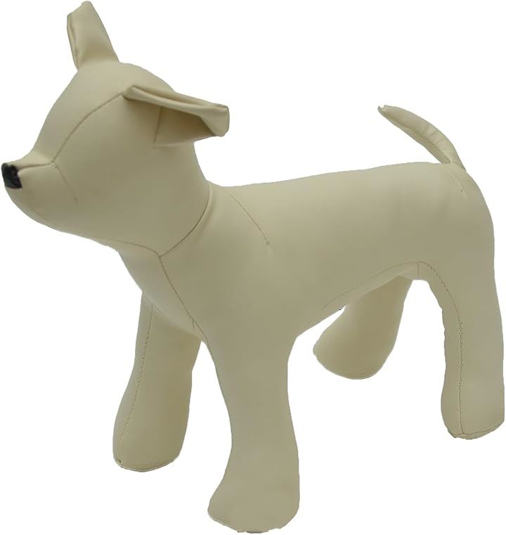 マネキン 犬 トルソ― ディスプレイ ワイヤー入り 展示 インテリア ぬいぐるみ( ホワイト)