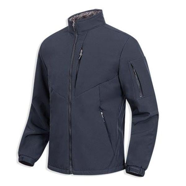 冬のウール裏地付き機能性ストレッチハイネックジップアップジャケットジャンパー トレーニング_P408766922