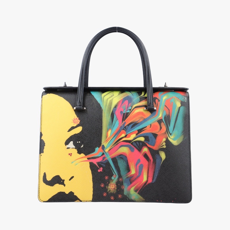 ラックスフェイスアートツインブラック×マルチカラーサフィアーノレザー B2710K231中古 43,550円