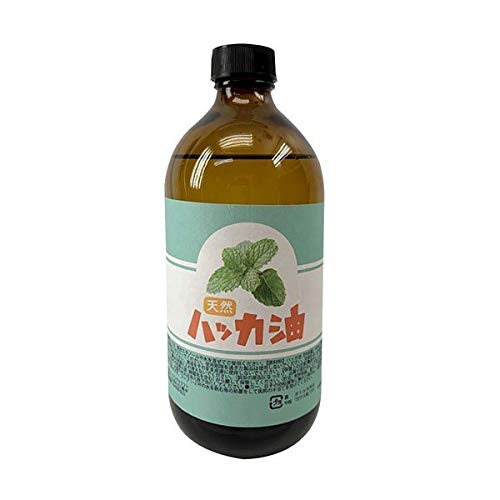 日本製 天然ハッカ油(ハッカオイル) お徳用500ml 中栓付き