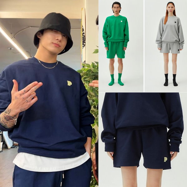 【POLYC】 UNISEX P LOGO PANTS ショート パンツ 【BTS ジョングク着用】