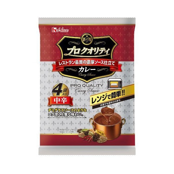 ハウス プロクオリティカレー 中辛 4袋入 680g×12 メーカー直送
