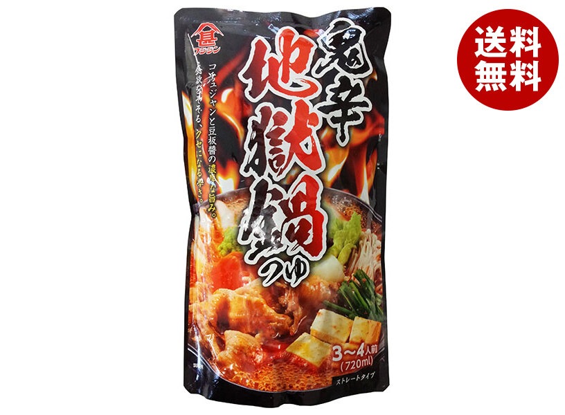 富士甚醤油 鬼辛 地獄鍋つゆ ストレート 720ml*12袋入