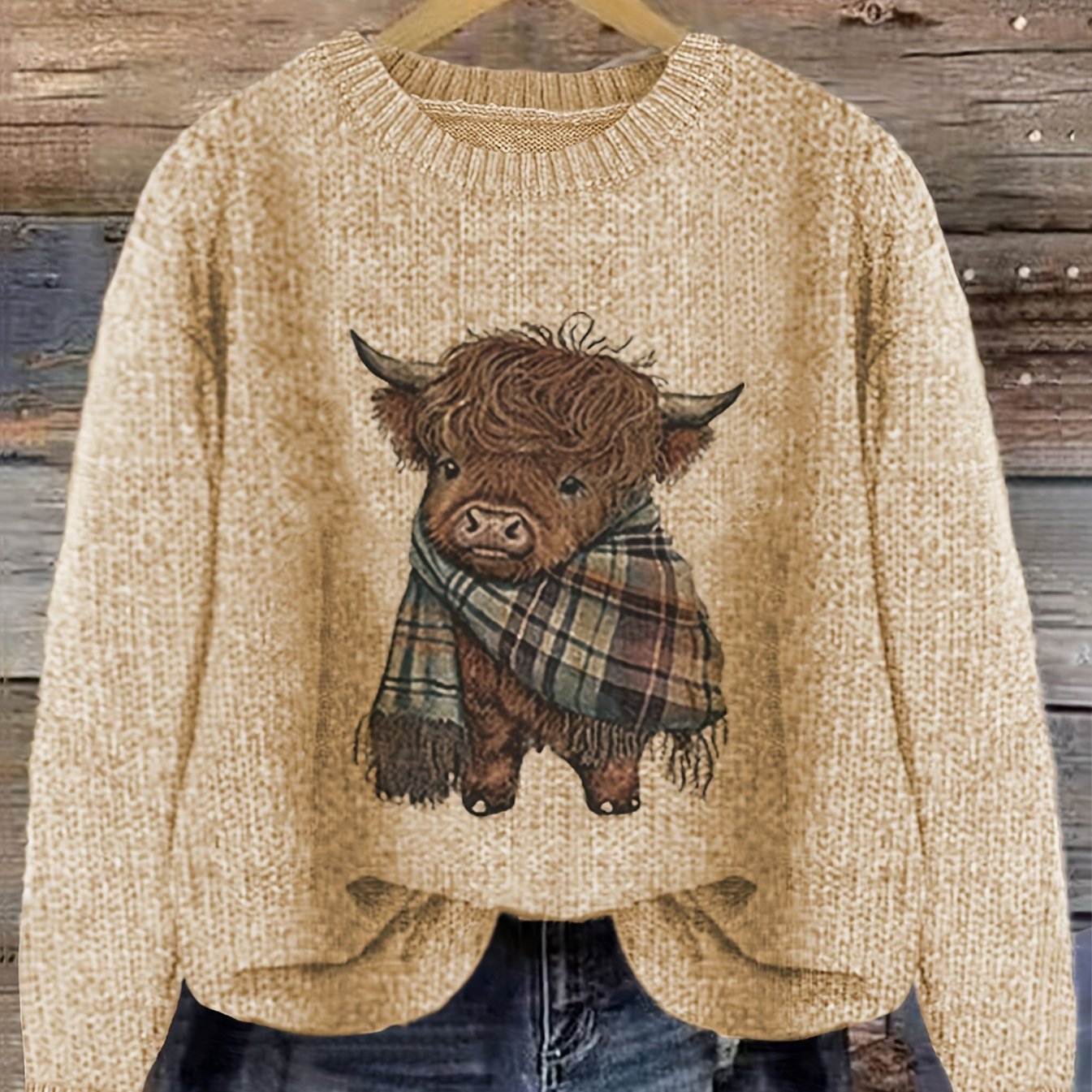 レディースセーター ピンク ブラウン カラーブロック プルオーバー 秋冬用 アニマルプリント テクスチャー 快適素材 カジュアルトップ 秋ファッション ワードローブ