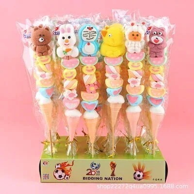 クリスマスロリポップマシュマロ今週の割引は 25% オフですロングストリングかわいい漫画ファッジ会社イベントパーティースナック