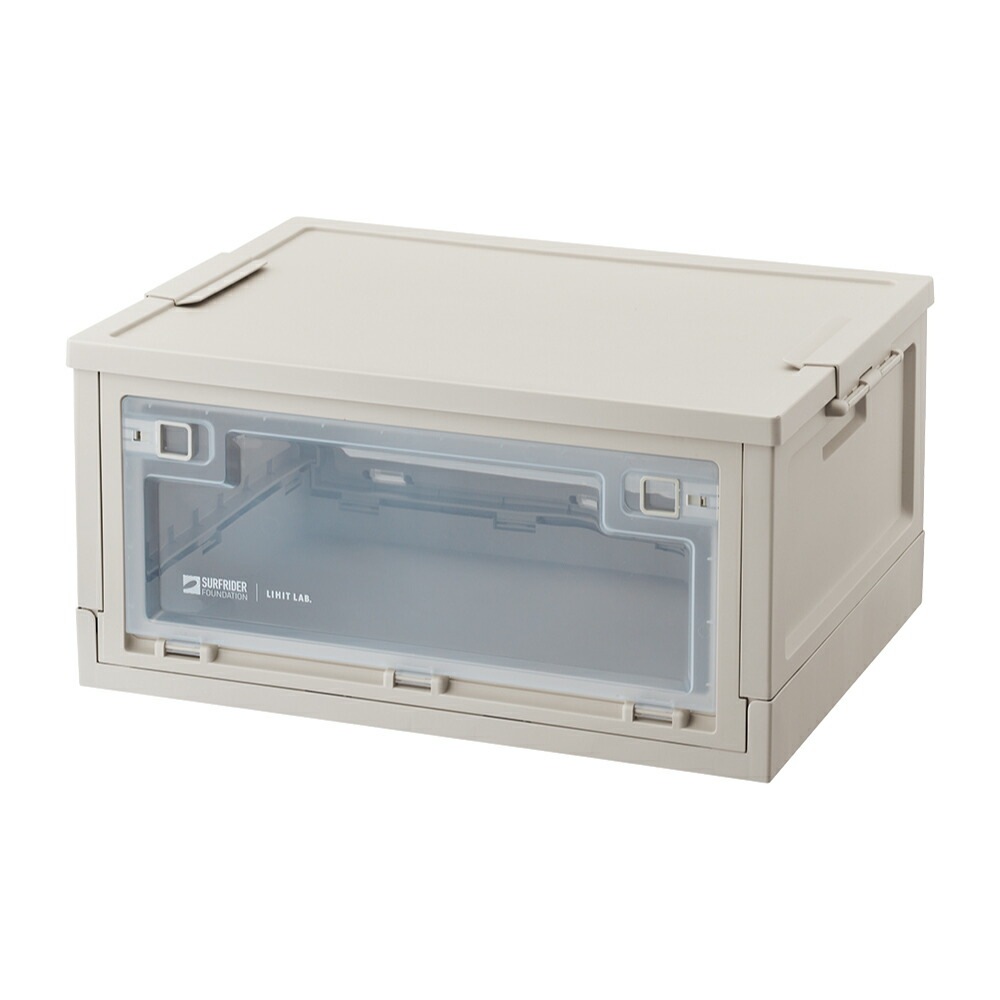 （まとめ買い）SFJコラボ フォールディングコンテナ 折りたたみ式コンテナ 32L シェルホワイト A-3222-0 [x3]