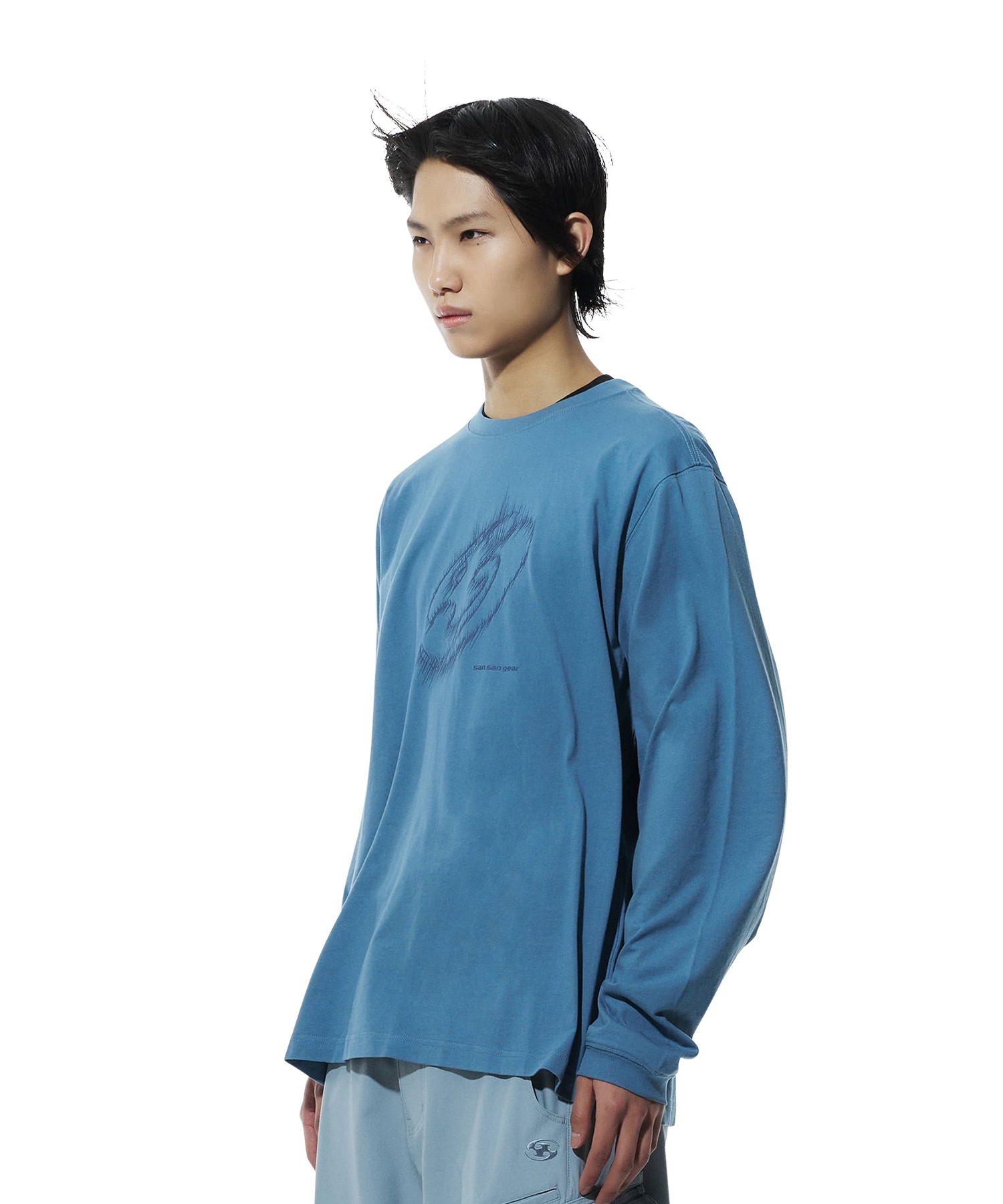 【SANSANGEAR】 24SS SUNSET LONG SLEEVES : STEEL BLUE