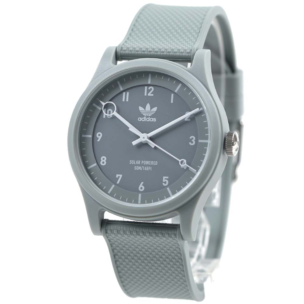 アディダス 腕時計 ソーラー ユニセックス メンズ レディース グレー くすみカラー 軽量 PROJECT ONE Unisex adidas AOST22044