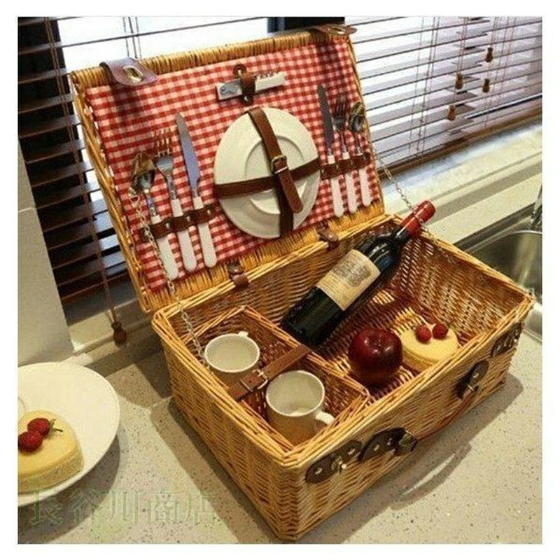 【新製品の特典】ピクニックバスケット 食器付き バスケットセット ピクニックバッグ