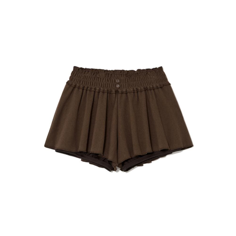 GLOWNY PROVINCE EYELET SHORTS CHOCOLATE GY24BSH001BR