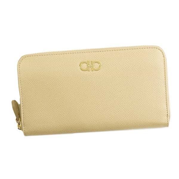 サルヴァトーレ フェラガモ Salvatore Ferragamo / ラウンド長札入財布 #22C882 674596 MACADAMIA
