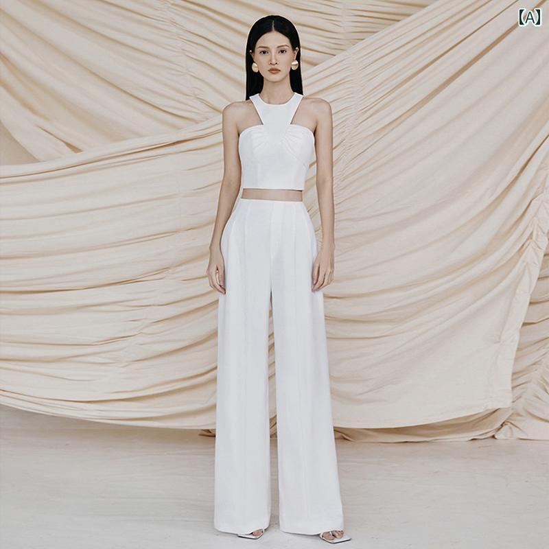 ドレス　パーティー　レディース タイの ファッション の レディース 春夏 ハイエンドの 軽い 高級 エレガントで ユニークな の 白い ドレス スーツ