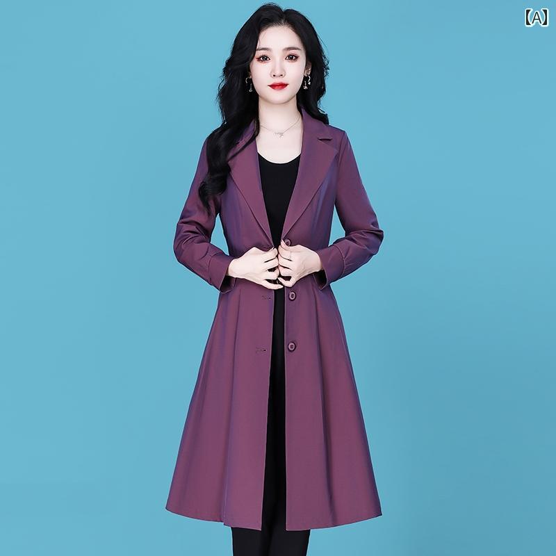 レディース 春秋 トレンチコート アウター 上品 おしゃれ きれいめ カジュアル イベント 通勤 通学 お呼ばれ ビジネス 衣装 ディナー アップ