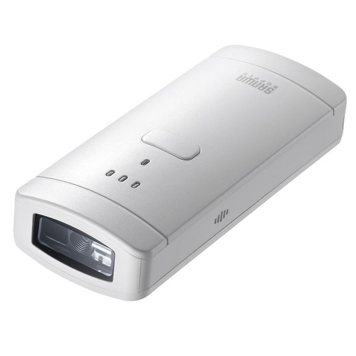 Bluetooth対応2次元バーコードリーダー（抗菌） BCR-BT2D3W ホワイト