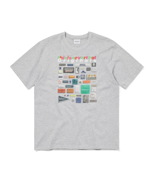 【THISISNEVERTHAT】 Labels Tee Heather Grey 正規品