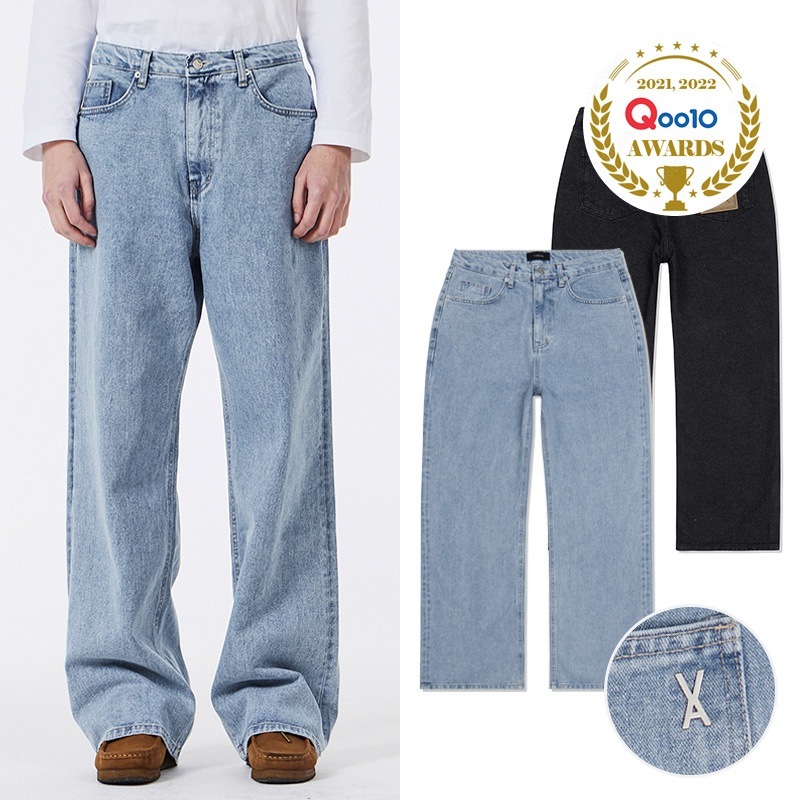 Wide Fitシグネチャースタッドワイドフィットデニムパンツ