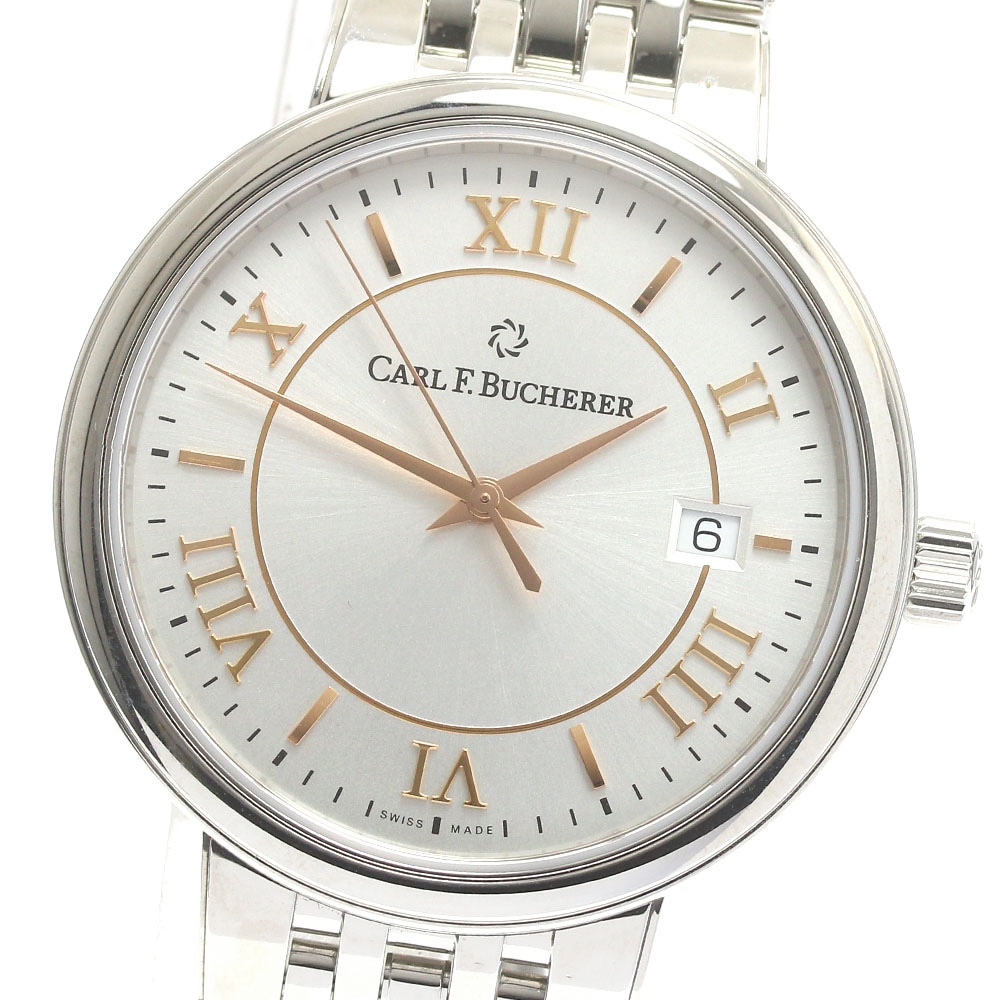 カール F.ブヘラ CARL F.BUCHERER 10314.08 アダマビ デイト 自動巻き メンズ 美品 保証書付き_883840【中古】
