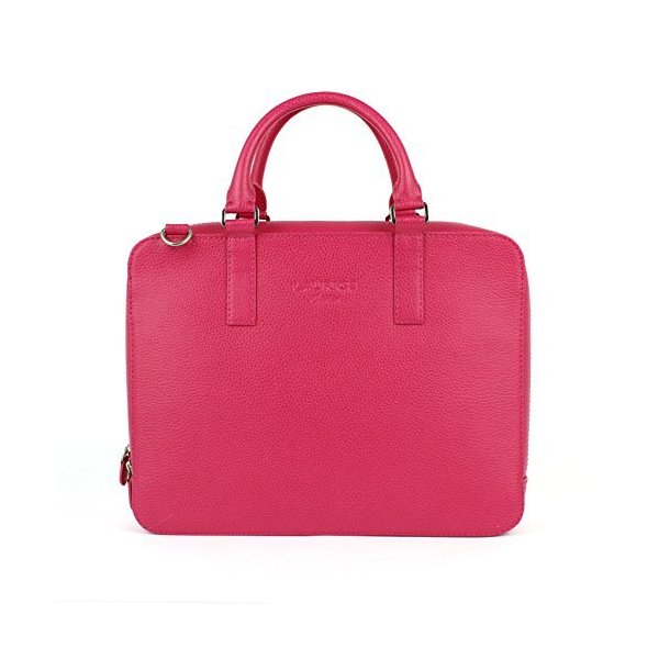 Laurige Small Laptop Briefcase， 13.375 x 10.5 x 3 inches， Fuchsia (G150.09) 並行輸入品