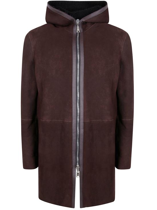 TAGLIATORE Men Shearling CHI2509 25I378 DARK BROWN