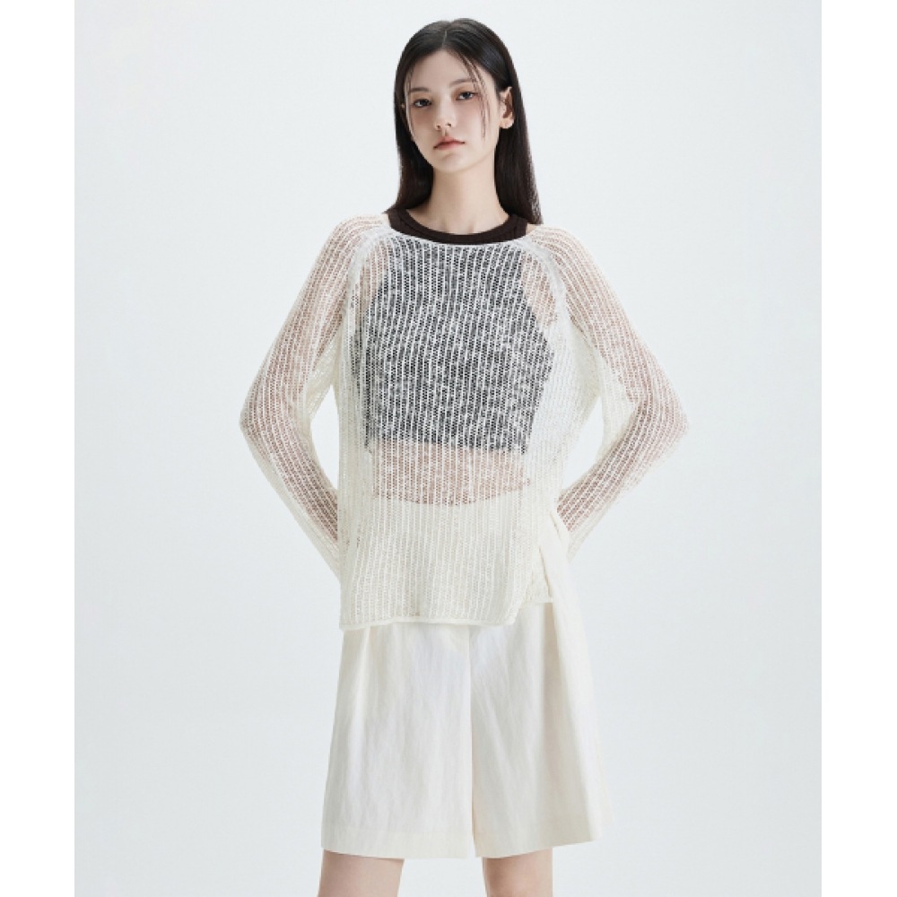 MIXXO シースルースリットプルオーバー RE KAF711T_MIWKAF82QT
