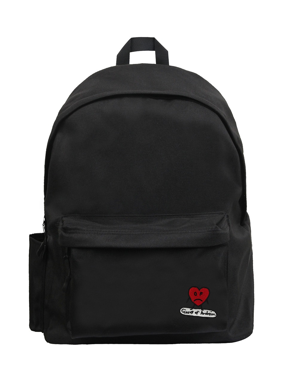 GRAVER ハートボードスマイルエンブロイダリーワンポケットバックパックブラック