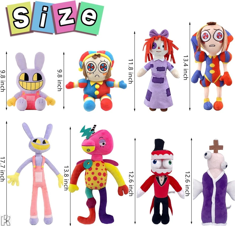 アメージングデジタルサーカス ファンタスティックデジタルサーカス ぬいぐるみ 8点セット Jax名人団 Gameぬいぐるみ 12インチデジタルサーカスピエロkauffmoとpomni 4,856円