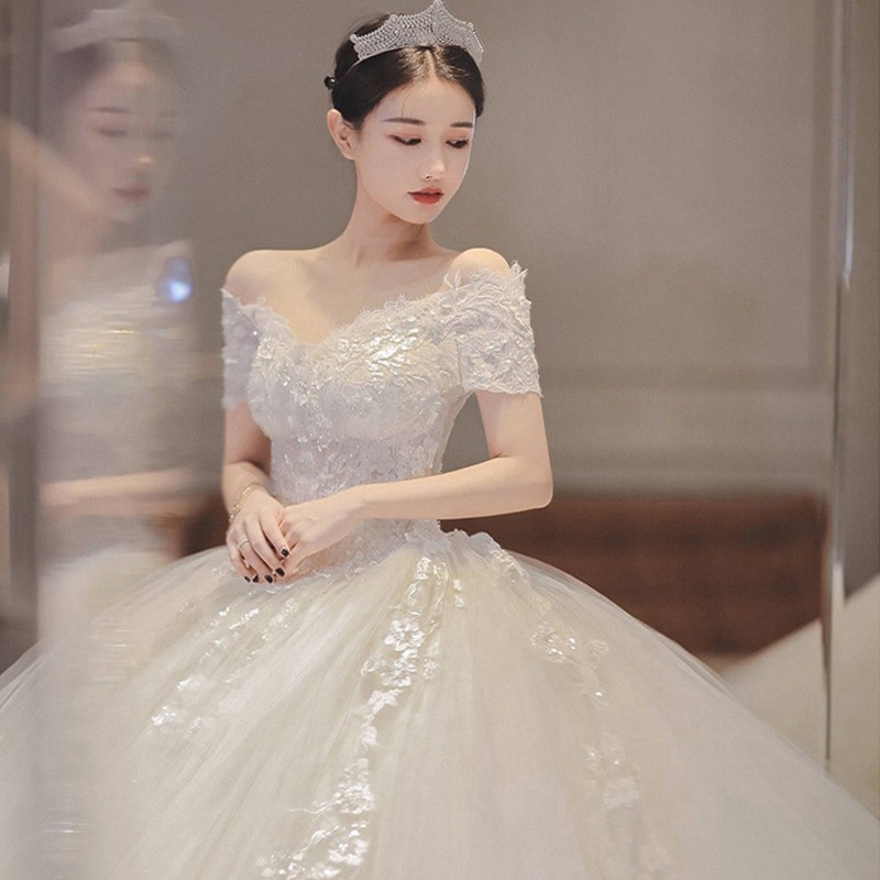 パーティードレス人気 2024 新作 高級感 気質 ワンピース 花嫁ロングドレス 結婚式ワンピース 結婚式 ドレス ウェディングドレス 白 ロングドレス 韓国ファッション 3