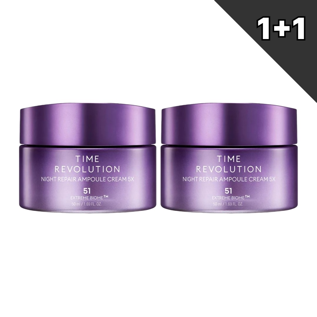 【1+1】 タイムレボリューションナイトリペアアンプルクリーム5X, 50ml 2個