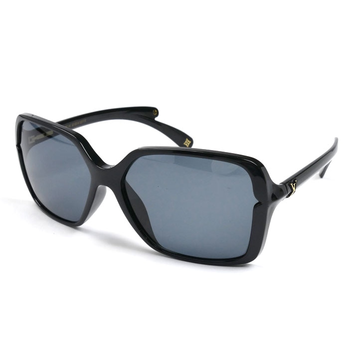 LOUIS VUITTON ルイ・ヴィトン フロール・カレ サングラス ブラック Z0287E L0112 レディース 61ロ14 中古