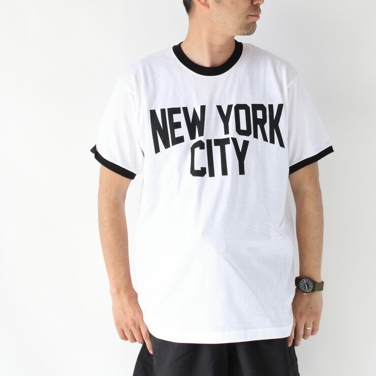 tシャツ 半袖 メンズ 大きいサイズ レディース 半袖 tシャツ ＮＥＷ ＹＯＲＫ ＣＩＴＹ リンガーTee 大きめ Mサイズ Lサイズ XLサイズ 春 夏 春夏 大阪 取り扱い店
