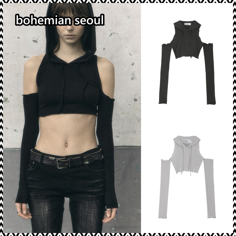 bohemian seoul 24SS SHADOW CROP HOOD SLEEVE